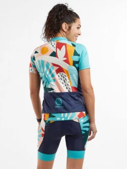 Ride Relentless Short Sleeve Cycling Jersey - Oasis -Satorisan Swimwear Store 411317 03