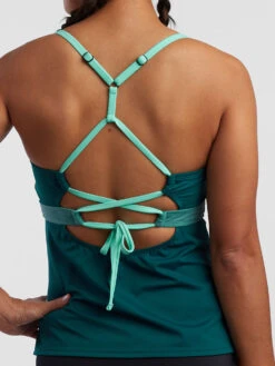 Tidal Rave Underwire Tankini Top - Colorblock -Satorisan Swimwear Store 629281 04